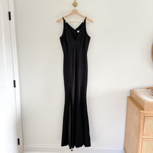 Load image into Gallery viewer, Dress The Population Iris Crepe Plunge V-Neck High Slit Sleeveless Gown Black 6
