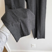 Load image into Gallery viewer, Vince Brushed Wool Mid Rise Straight Leg Trouser Pants Dark Gray L NWT
