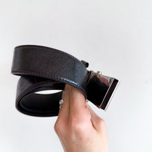 Load image into Gallery viewer, PRADA Saffiano Leather Classic Adjustable Slide Buckle Belt Black 44
