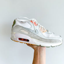 Load image into Gallery viewer, Nike Air Max 90 Pink String Leather Lace Up Low Top Sneakers White 5Y
