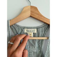 Load image into Gallery viewer, Cloth &amp; Stone Sleeveless Button Front Straight Leg Jumpsuit Green XS
