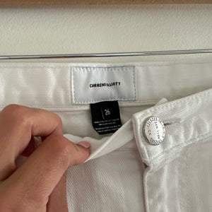 Current Elliott Skinny Denim Jeans Pockets White 26