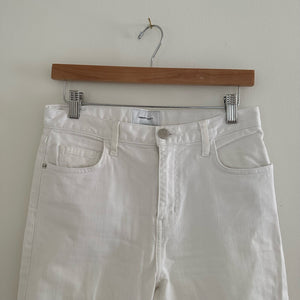 Current Elliott Skinny Denim Jeans Pockets White 26