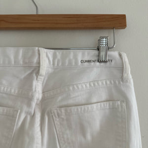 Current Elliott Skinny Denim Jeans Pockets White 26